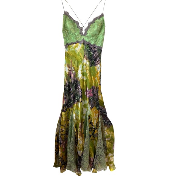 Mary L Couture Dresses & Skirts - NWT Mary L Couture Maxi Dress Womens 6 Floral Silk Y2K Babydoll Mermaid Prom